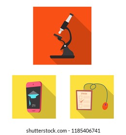 Vector design of education and learning symbol. Set of education and school vector icon for stock.