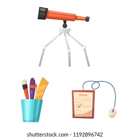 Vector design of education and learning symbol. Set of education and school vector icon for stock.
