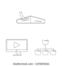 Vector design of education and learning symbol. Collection of education and school stock symbol for web.