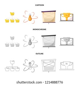 Vector design of education and learning symbol. Collection of education and school stock symbol for web.