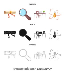 Vector design of education and learning symbol. Collection of education and school stock symbol for web.