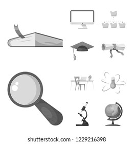 Vector design of education and learning symbol. Set of education and school vector icon for stock.