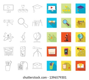 Vector design  education and learning symbol. Set  education and school stock symbol  web.