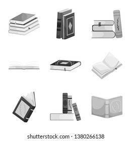 Vector design of education and source icon. Set of education and information stock vector illustration.