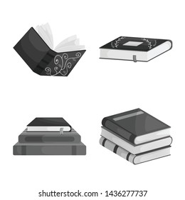 Vector design of education and source icon. Set of education and information stock symbol for web.