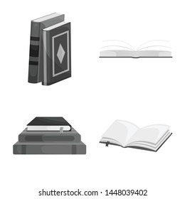 Vector design of education and source symbol. Collection of education and information vector icon for stock.