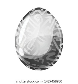 Vector design of egg and dragon logo. Collection of egg and transparent stock symbol for web.
