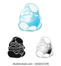 Vector design of egg and dragon symbol. Collection of egg and cold stock vector illustration.