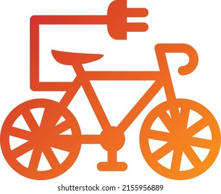 Vector Design Electric Bicycle Icon Style