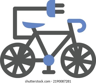 Vector Design Electric Bicycle Icon Style