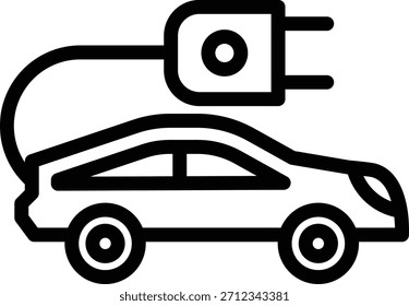 Estilo de icono de coche eléctrico de diseño de Vector