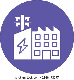 Vector Design Electric Factory Icon Style