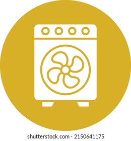Diseño del vector Estilo del icono del ventilador eléctrico