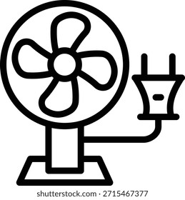 Estilo de icono de ventilador eléctrico de diseño de Vector
