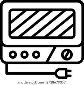Vector Design Electric griddle Icon Style