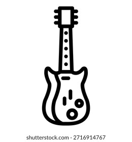 Vector de Diseño de Guitarra Eléctrica Icon Style