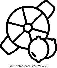 Estilo de icono de cortadora de limón eléctrico de diseño de Vector