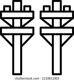 Vector Design Electric Pole Icon Style