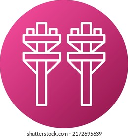 Vector Design Electric Pole Icon Style