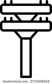 Vector Design Electric Pole Icon Style