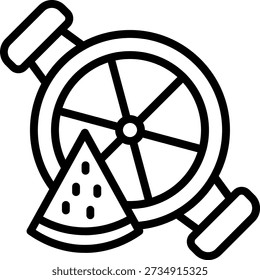 Vector Design Electric Watermelon Slicer Icon Style