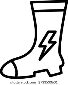 Estilo de ícone de botas de eletricista de design de vetor