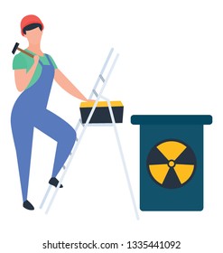 Vector design of electrician illustration.