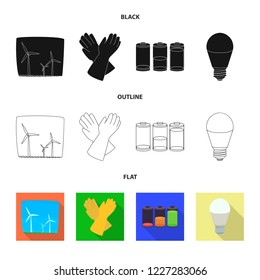 Vector design of electricity and electric icon. Collection of electricity and energy vector icon for stock.