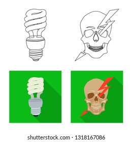 Vector design of electricity and electric icon. Set of electricity and energy stock symbol for web.