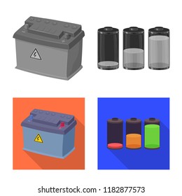 Vector design of electricity and electric sign. Set of electricity and energy vector icon for stock.