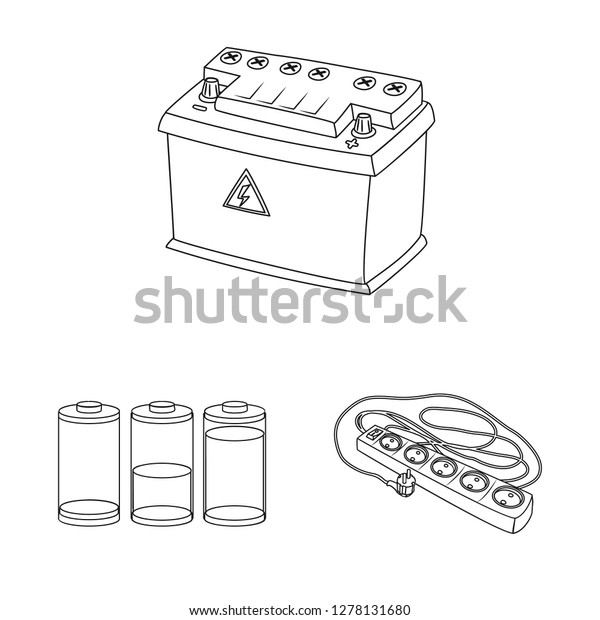 Vector design of\
electricity and electric sign. Set of electricity and energy vector\
icon for stock.
