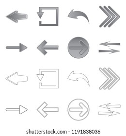 Vector design of element and arrow icon. Collection of element and direction stock vector illustration.