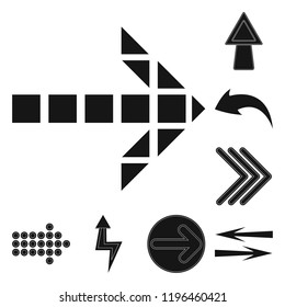 Vector design of element and arrow icon. Set of element and direction stock vector illustration.