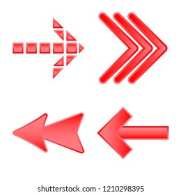 Vector design of element and arrow icon. Set of element and direction stock vector illustration.