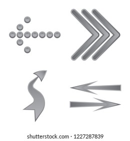 Vector design of element and arrow icon. Collection of element and direction stock vector illustration.