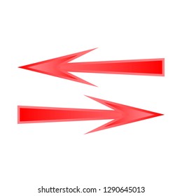 Vector design of element and arrow icon. Collection of element and direction stock symbol for web.