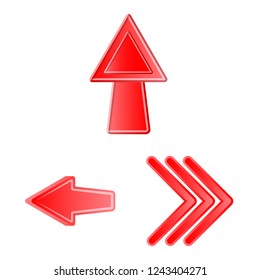 Vector design of element and arrow logo. Set of element and direction vector icon for stock.