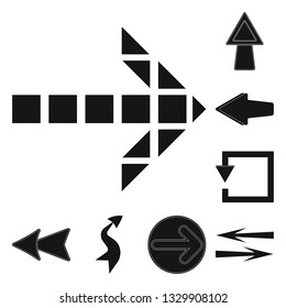 Vector design of element and arrow logo. Collection of element and direction vector icon for stock.
