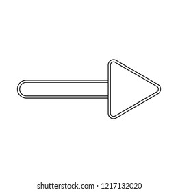 Vector design of element and arrow sign. Set of element and direction stock vector illustration.