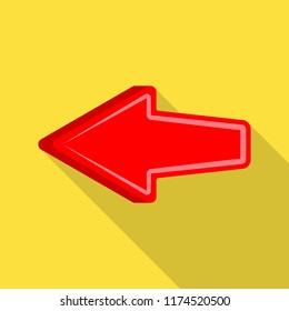 Vector design of element and arrow symbol. Collection of element and direction stock symbol for web.