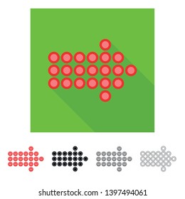 Vector design  element and arrow symbol. Set  element and direction vector icon for stock.