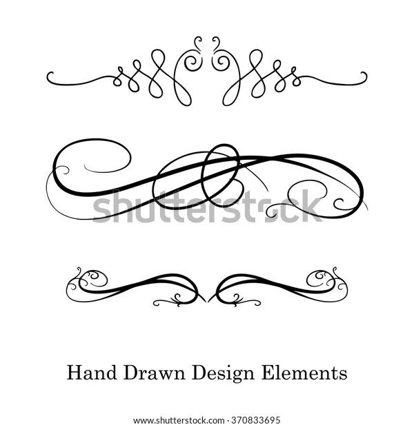 vector design element, beautiful\
fancy curls and swirls divider or underline design, black ink\
lines. Can be placed on any color. Wedding design\
element.