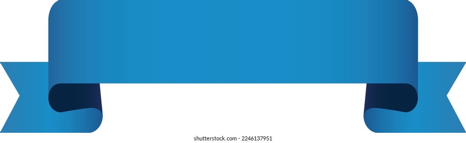 vector design element - blue colored ribbon banner label