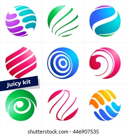 Vector design element, business logo for Ecology, Pharmacy, Cosmetic and Touristic activity


