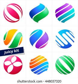 Vector design element, business logo for Ecology, Pharmacy, Cosmetic and Touristic activity