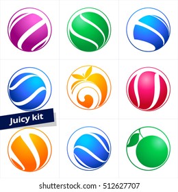 Vector design element, business logo for Ecology, Pharmacy and Cosmetic activity