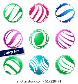 Vector design element, business logo for Ecology, Pharmacy and Cosmetic activity