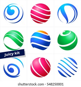 Vector design element, business logo for Ecology, Pharmacy and Cosmetic activity