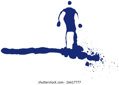 Vector design element of figure ink splash
