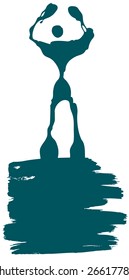 Vector design element of figure ink splash